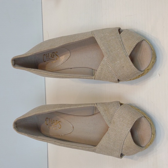 Chaps Women's Dakoba Linen Open Toe Espadrille Wedge - Picture 3 of 11